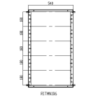 DKC-RAMBLOCK - RMBRITMN1061 Telaio modulare solo struttura, INOX AISI 304, dimensioni 1000 x 600 mm (AxL)