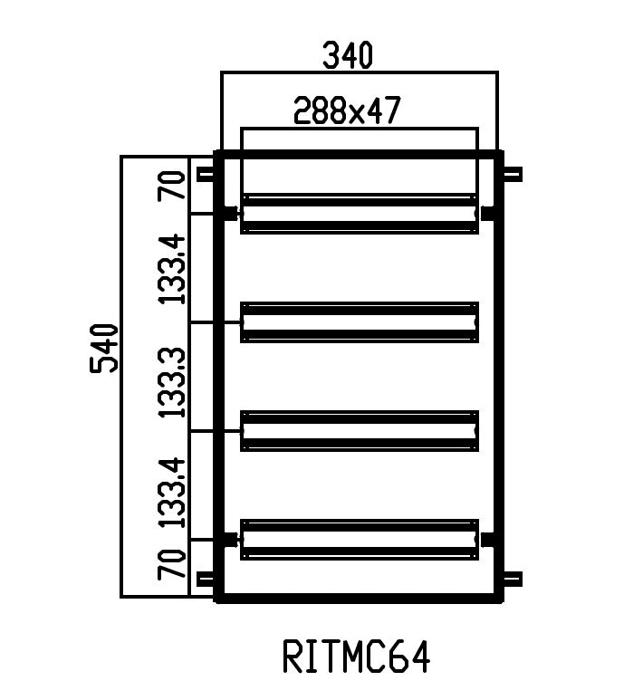 DKC-RAMBLOCK RMBRITMC641 TELAIO 16 MODULI X 4 AISI 304