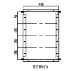 DKC-RAMBLOCK - RMBRITMN751 Telaio modulare solo struttura, INOX AISI 304, dimensioni 700 x 500 mm (AxL)