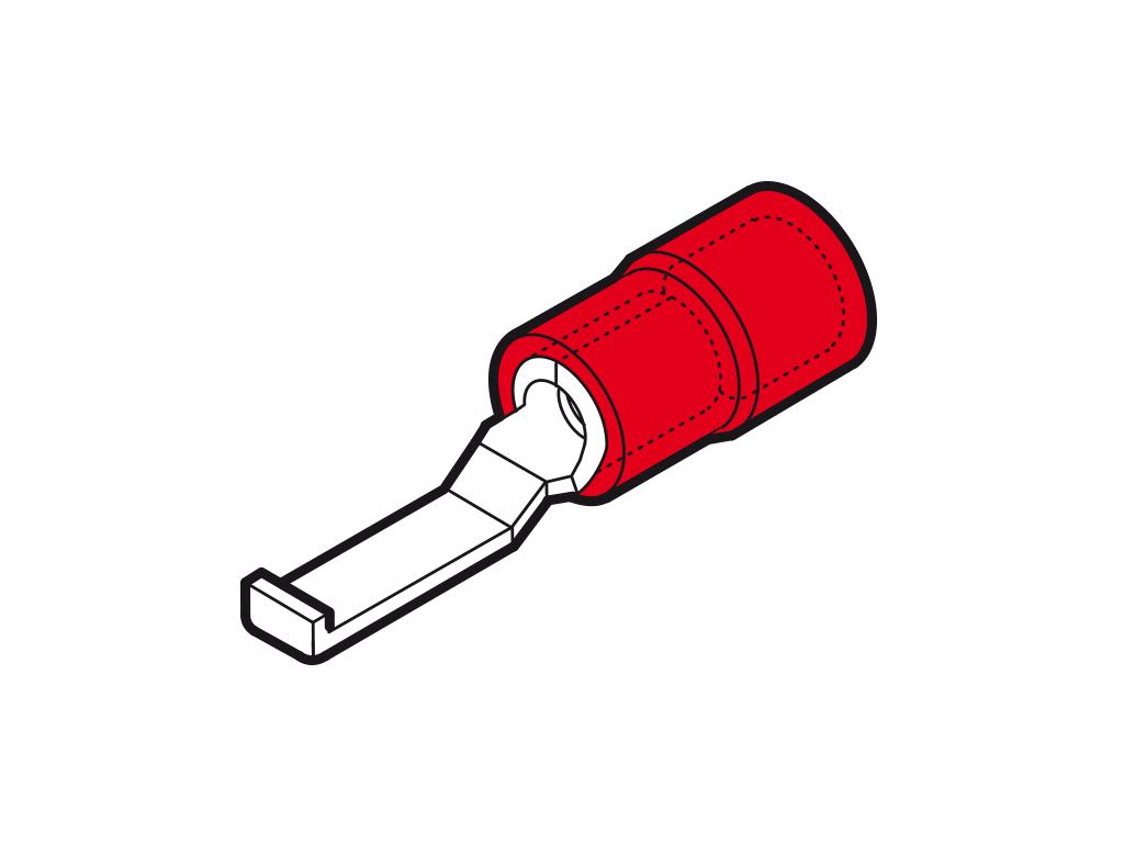 CEMBRE SPA - CEMRP-PPL46 CAP.HALOGEN FREE ROSSO UNCINO P=17,5 B=4