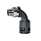 COSMEC - CSM5029-2932NMG Raccordo curvo a 90° con filetto maschio metallico girevole, Metrico 32 x 1,5 mm , IP68, nero, AD34,5