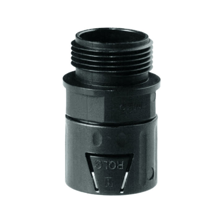 COSMEC - CSM5012L-1220N Raccordo diritto ECO, Metrico 20 x 1,5 mm , IP66, nero, AD15,8