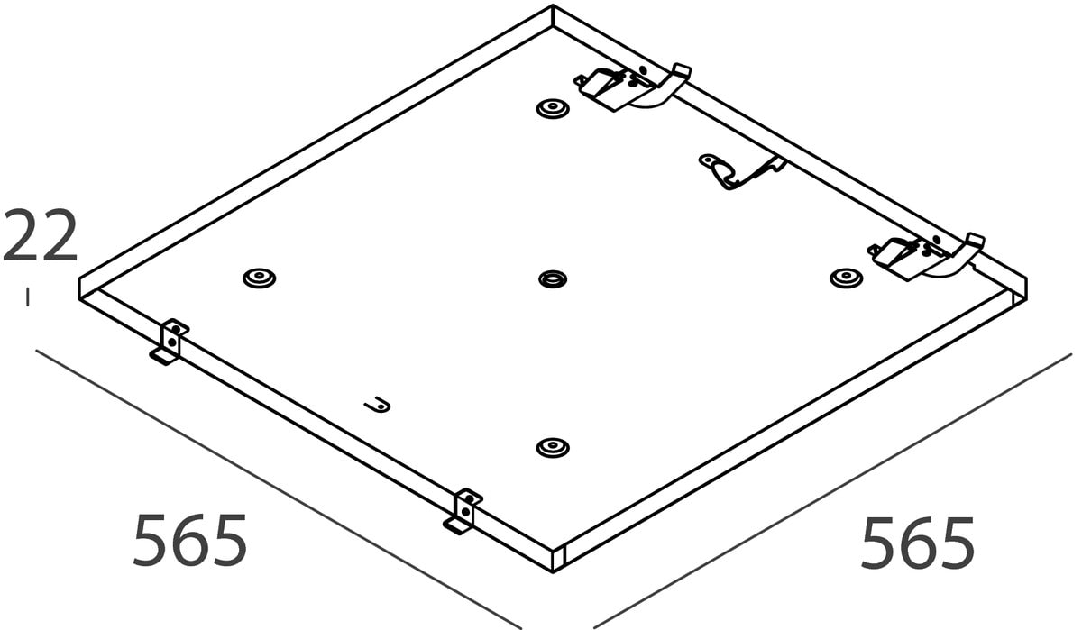 NOVALUX SPA - NOX104108.01 KIT PER INSTALLAZIONE A PLAFONE