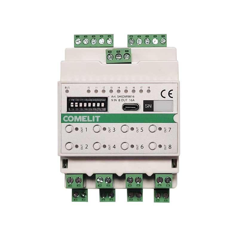 COMELIT GROUP SPA COESHIOM9816 MODULO SIMPLEHOME 9 IN/8 OUT 16A - DIN