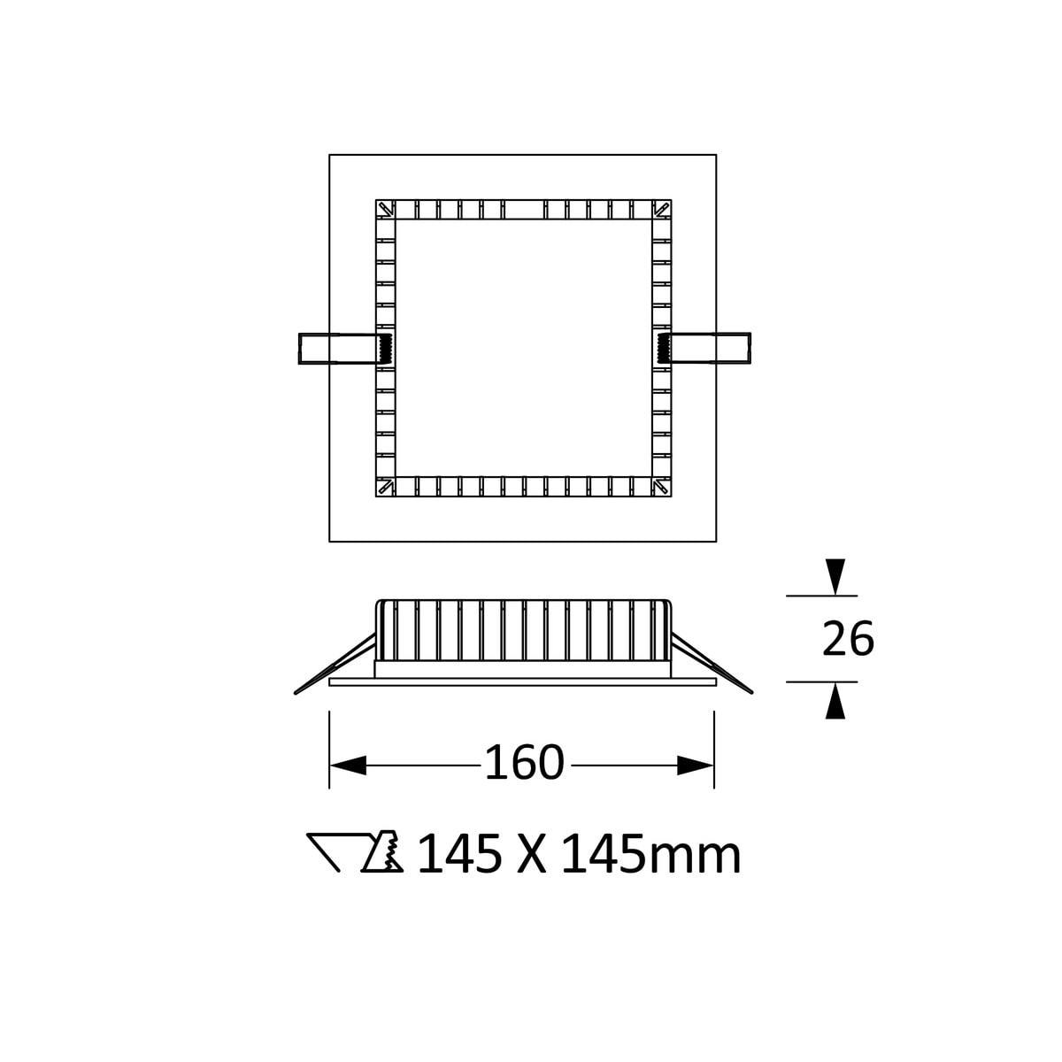 NOVALUX SPA NOX11807.01 SLIM QDR: 13W 4K 220-240V L=160