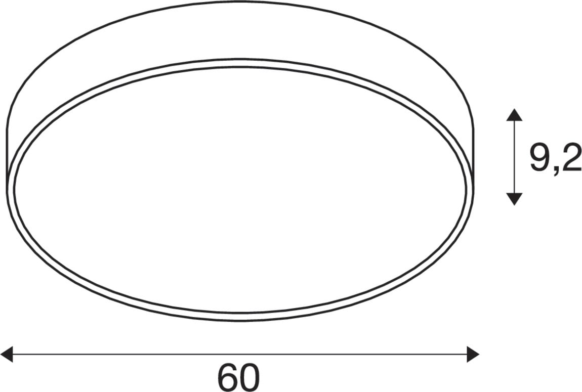 SLV ITALIA SRL - SLV1007323 MEDO 60, PARETE/PLAFONE, ROTONDA, 2700/3