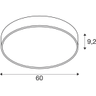 SLV ITALIA SRL - SLV1007323 MEDO 60, PARETE/PLAFONE, ROTONDA, 2700/3