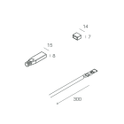 NOVALUX SPA - NOX100965.99 KIT PER RIPRISTINO PROTEZIONE IP65 N?2 testate terminali (1 con foro, 1 di chiusura), fusibile e cavo 2x0,75 mm2 L= 300 mm.