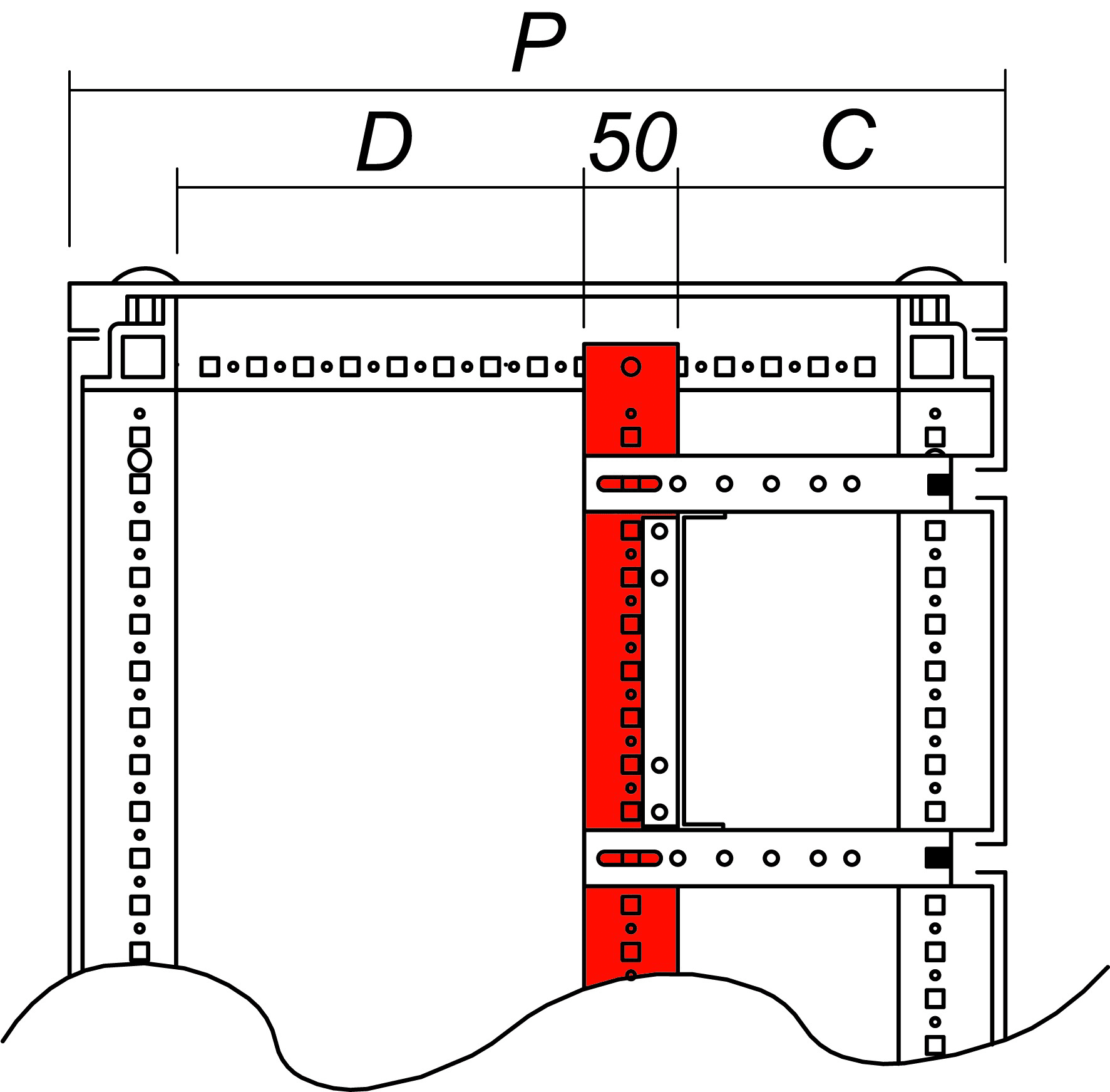 DKC-RAMBLOCK - RMBRZPDV20 PROFILI VERTICALI (2PZ.)