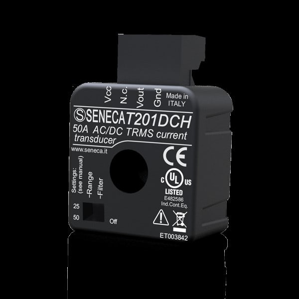 SENECA SCXT201DCH TRASF HALL 0-25-50(AC/DC)/0-10V D12MM