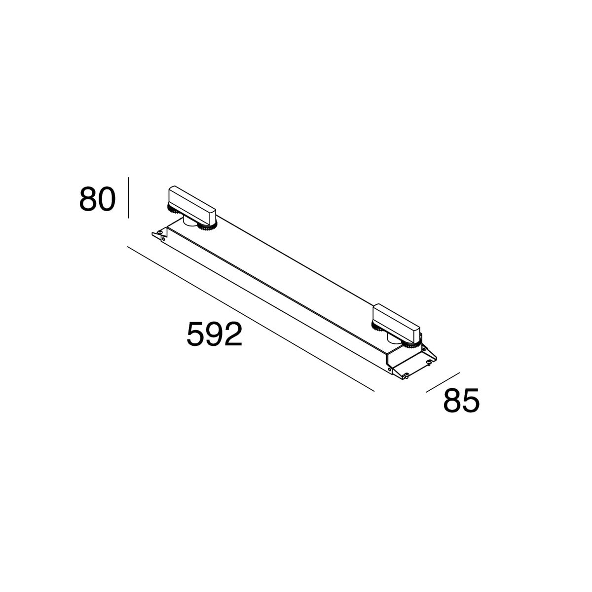 NOVALUX SPA - NOX102053.01 KIT BINARIO 600x600 completo di 2 adattatori, 3P.