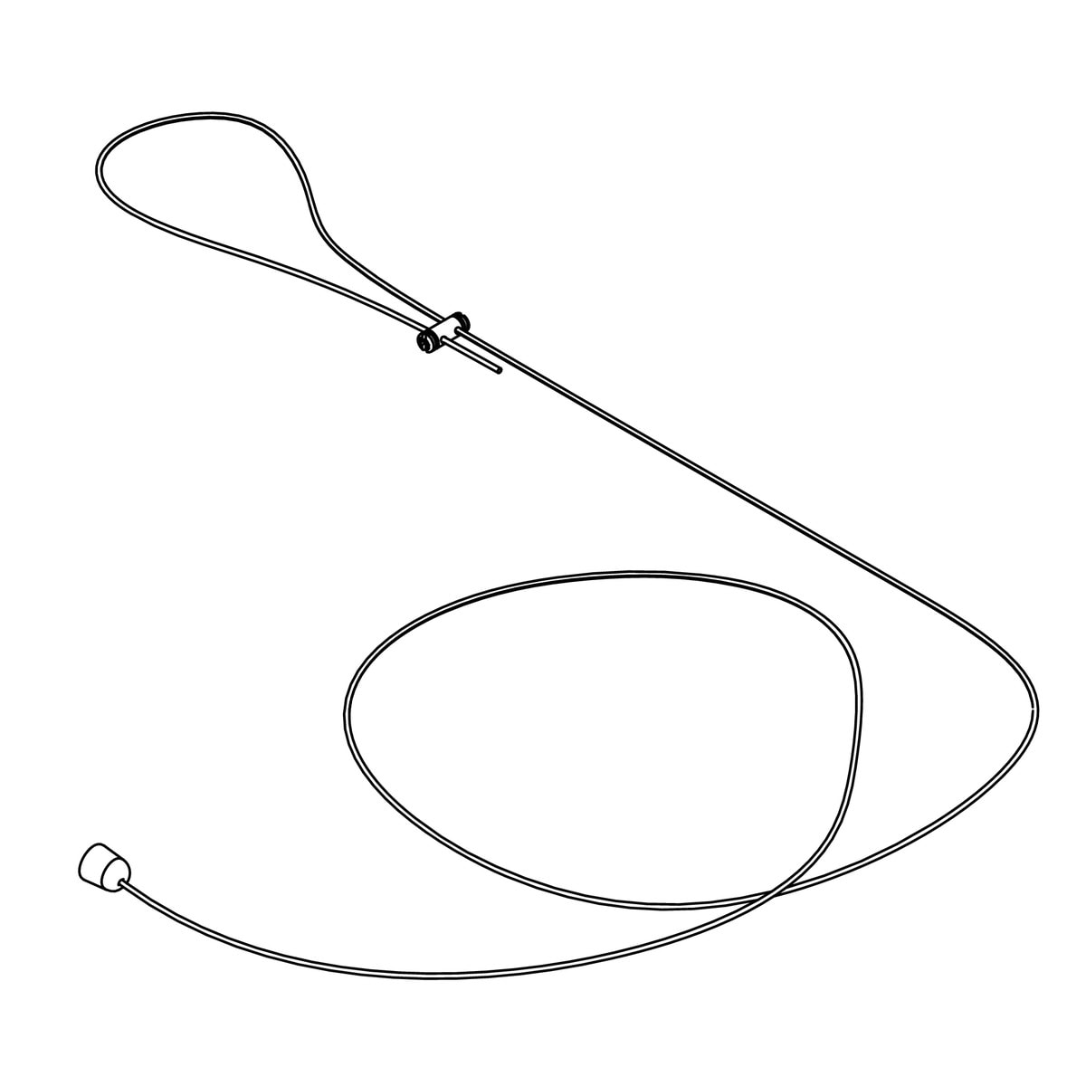 NOVALUX SPA - NOX102031.99 KIT ANTICADUTA Cavo in acciaio da fissare a soffitto o strutture tramite morsetto in ottone nichelato e aggancio a vite sul pannello.