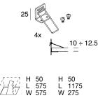 NOVALUX SPA - NOX16215.99 Kit molle per installazione a semi-incasso per The panel 2.