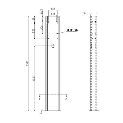 OMNISUN SRL OMXGWACPOLE PALO PER WALL BOX AC