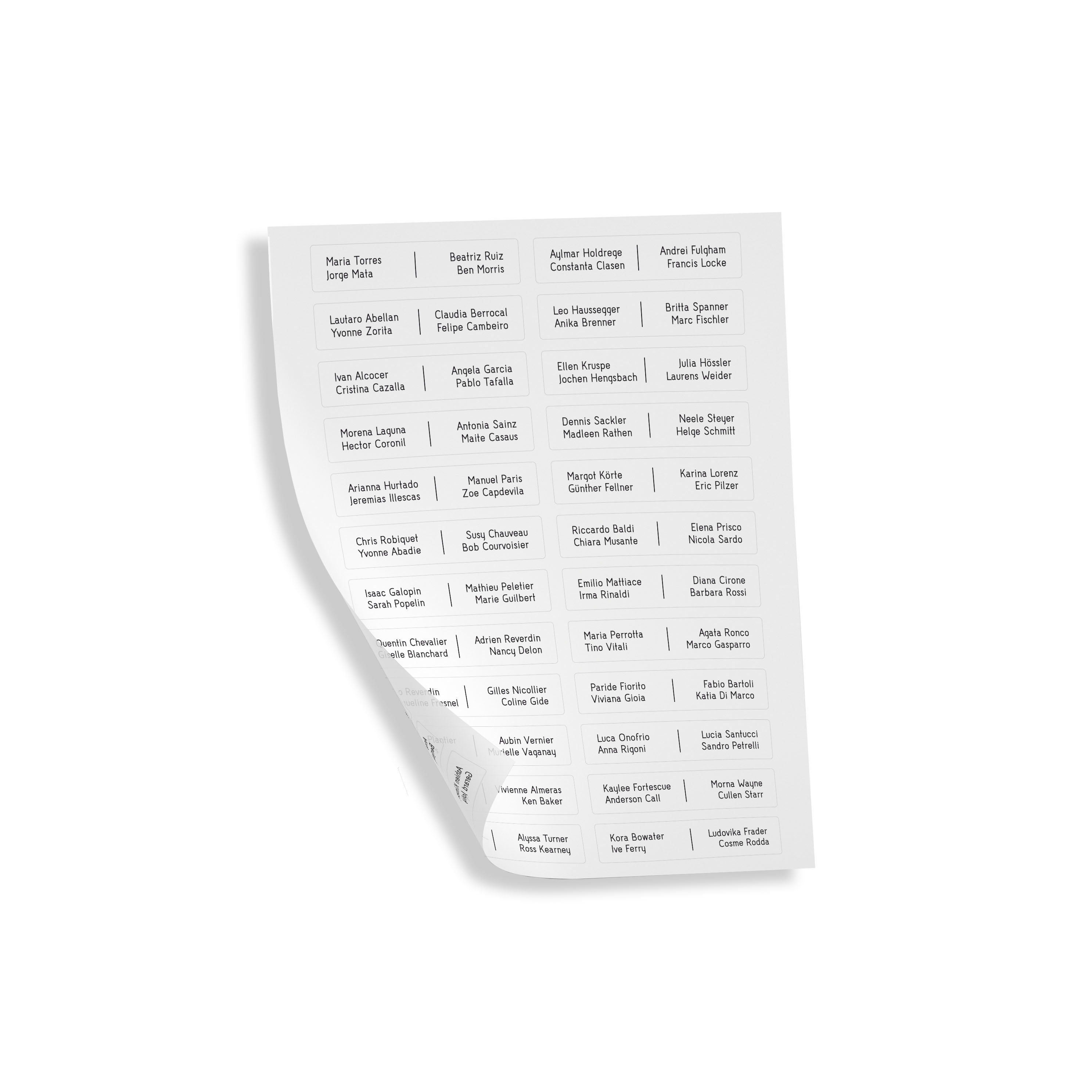COMELIT GROUP SPA COEUT9110 FOGLI ETICHETTE CARTELLINI PORTANOMI ULT