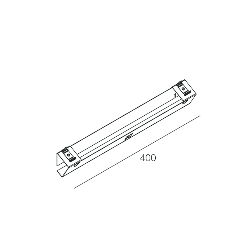 NOVALUX SPA - NOX1018D3.99 V-30: STAFFA PARETE ANG.30 L.400MM