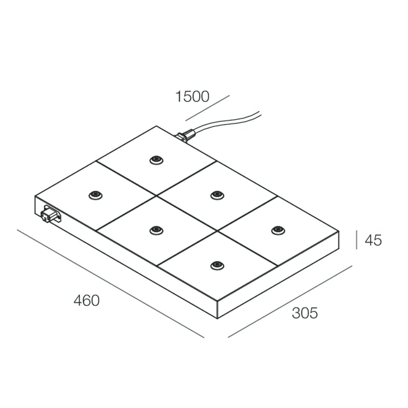 NOVALUX SPA - NOX111002.02 VISaVIS / BASE PER RICARICA MULTIPLA Per 6 lampade. (Garanzia: 5 anni )