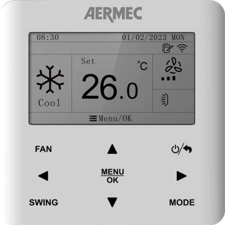 AERMEC - AEWWRC50W PANNELLO A FILO CON WIFI E BT