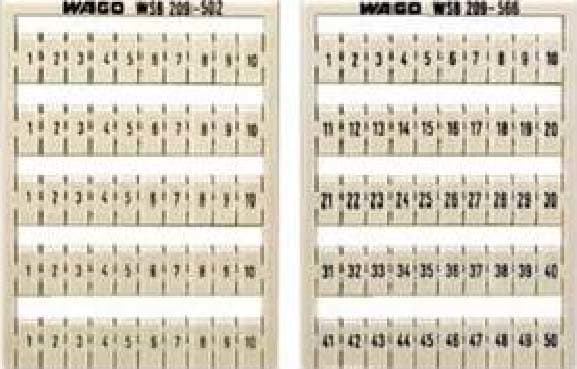 WAGO ITALIA SRL - WAG209-566 SCHEDA DI MARCATURA WSB COME SCHEDA, BIA