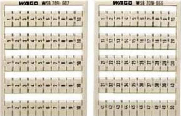 WAGO ITALIA SRL - WAG209-603 SCHEDA DI MARCATURA WSB COME SCHEDA, BIA