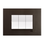 ABB SPA - ABBZ0310MO Z2373.1 MO Placca acciaio Moka 3M