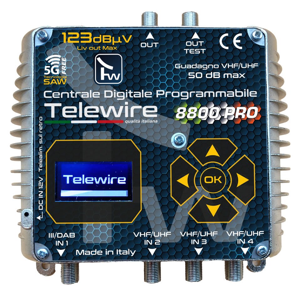 TELEWIRE - Centralino Tv 32 filtri digitale programmabile