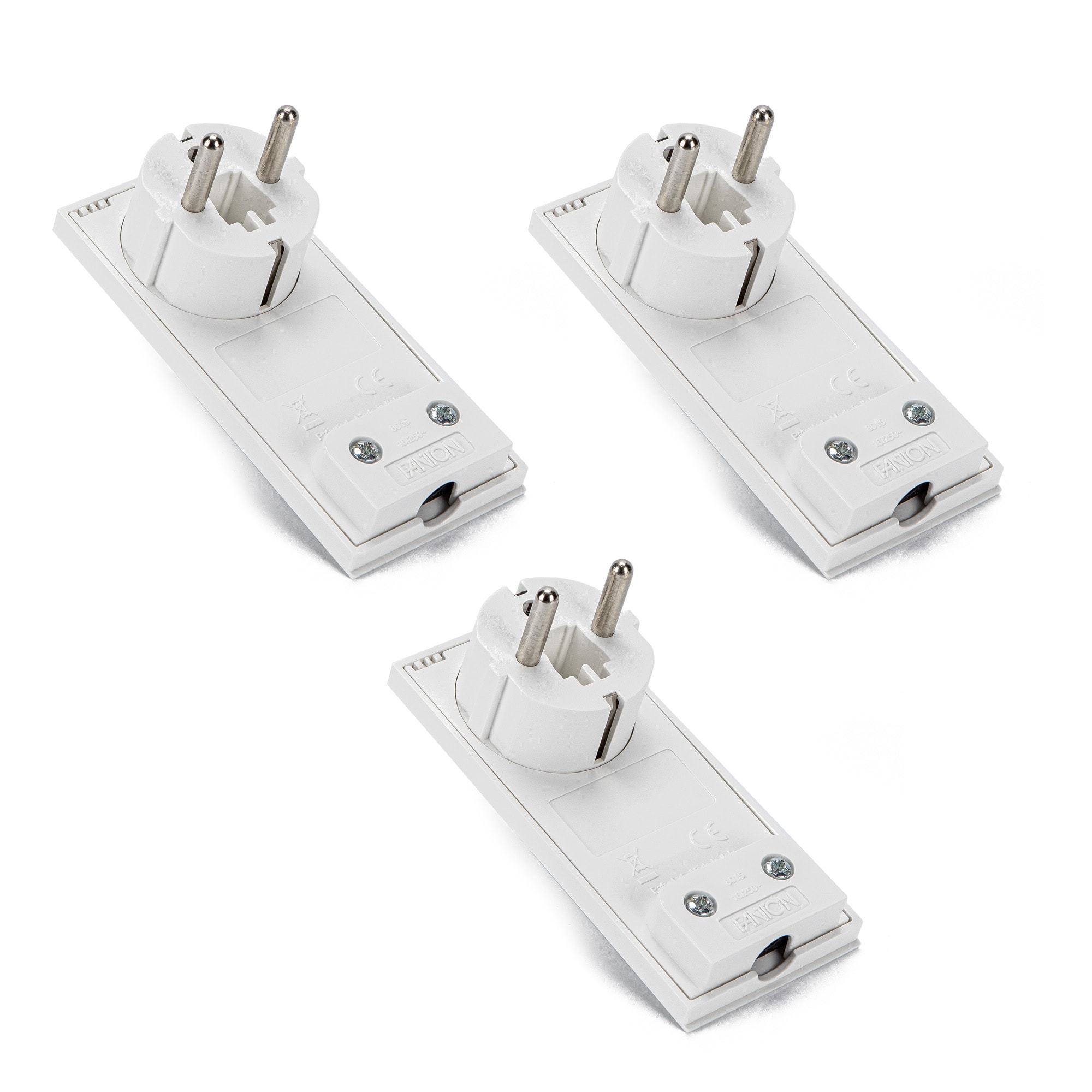 Fanton - Bundle 3 spine schuko 16A CLOCK bianche