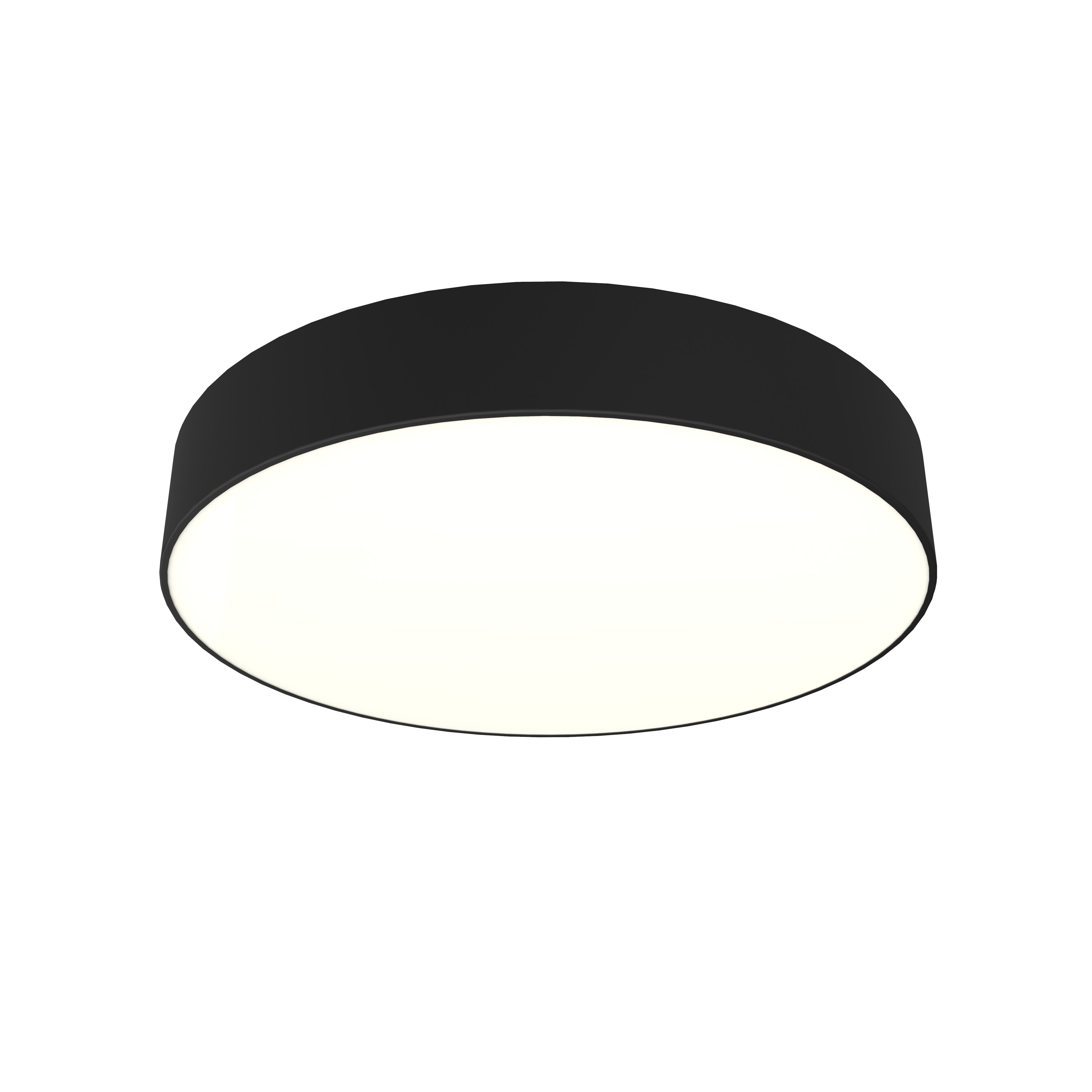 LUMICOM - LUMICOM | PUNNETT Plafoniera, LED INTEGRATO, 30W, 4000K, metallo/plexiglas, nero opaco, D.50cm