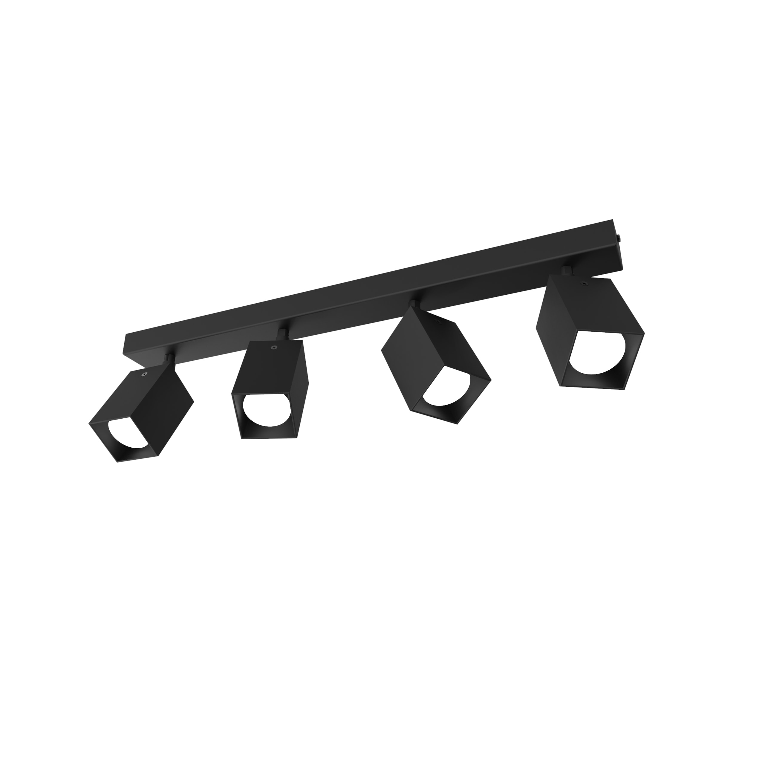 LUMICOM - LUMICOM | BRINCK Plafoniera L, 4X GU10, max 33W, metallo, nero, L.6cm