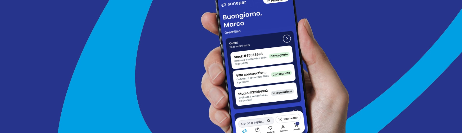 Verwalten Sie Ihr Unternehmen überall mit der neuen, revolutionären App Sonepar Italia