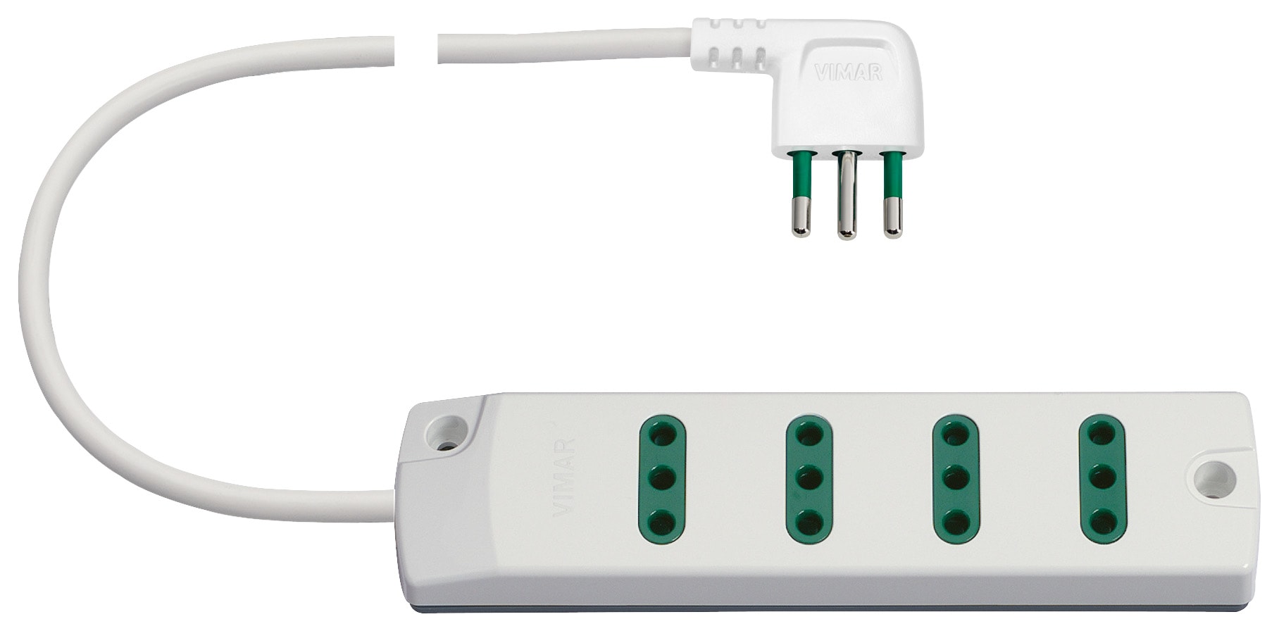 VIMAR SPA VIW00401.CC.B PRESA MULT. 4P11 + S11 90° BIANCO