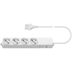 VIMAR SPA - VIW01296.AU.CC.B Presa multipla 4universale+int.MT bianco