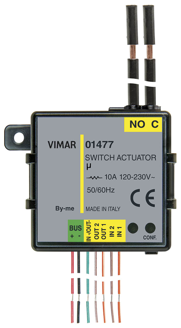 VIMAR S.P.A. - VIW01477 MODULO DOMOTICO 2IN 3OUT (1 RELE+2 LED)
