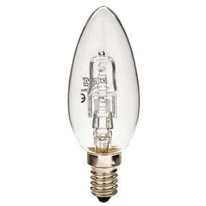 DURALAMP SPA - DRL03728 OLIVA ALOGENA E14 28W 230V TRASPARENTE