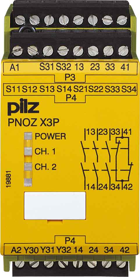 PILZ ITALIA SRL - PIZ787310 PNOZ X3P C 24AC/DC 3NA+1NC+1PNP