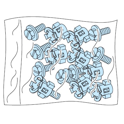 SCHNEIDER ELECTRIC - SNR08921 20 VITI+DADI/STRUTTURA