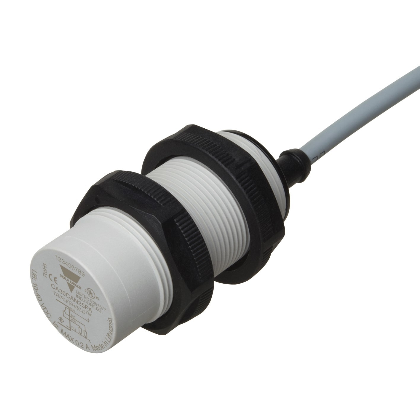 CARLO GAVAZZI GAVCA30CAN25PA SENS. CAP. M30 PAR SCH PNP NO+NC CAVO