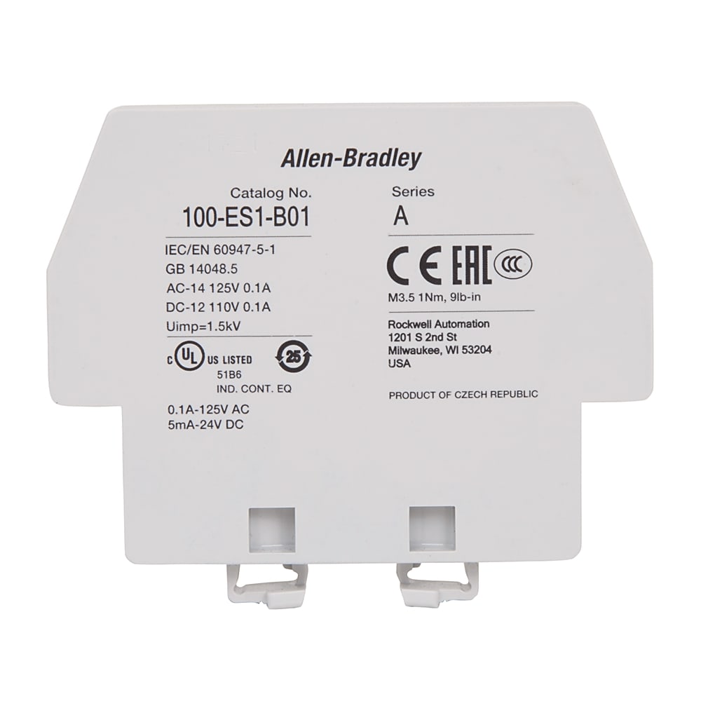 ROCKWELL AUTOMATION - RCK100-ES2-11 AUXILIARY CONTACT 1 NO 1 NC