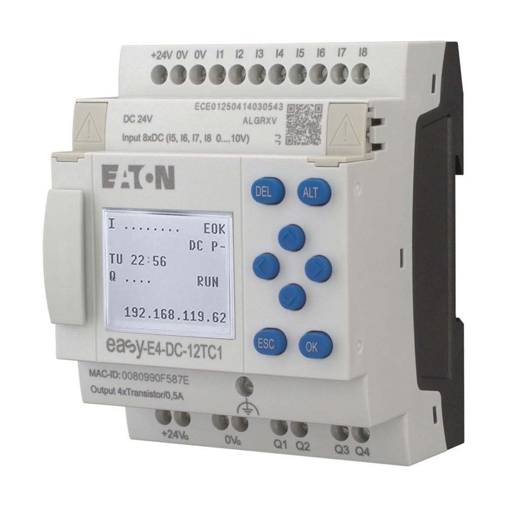 EATON EAO197213 EASY-E4-DC-12TC1 PLC24VDC 8I 4UT DISP