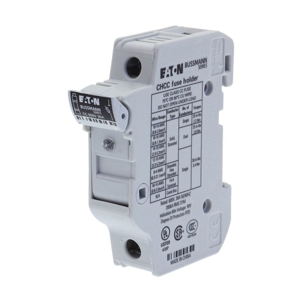 EATON EAOCHCC1DIU CHCC1DIU BASE 10X38 30A 600VACDC 1P CL.C