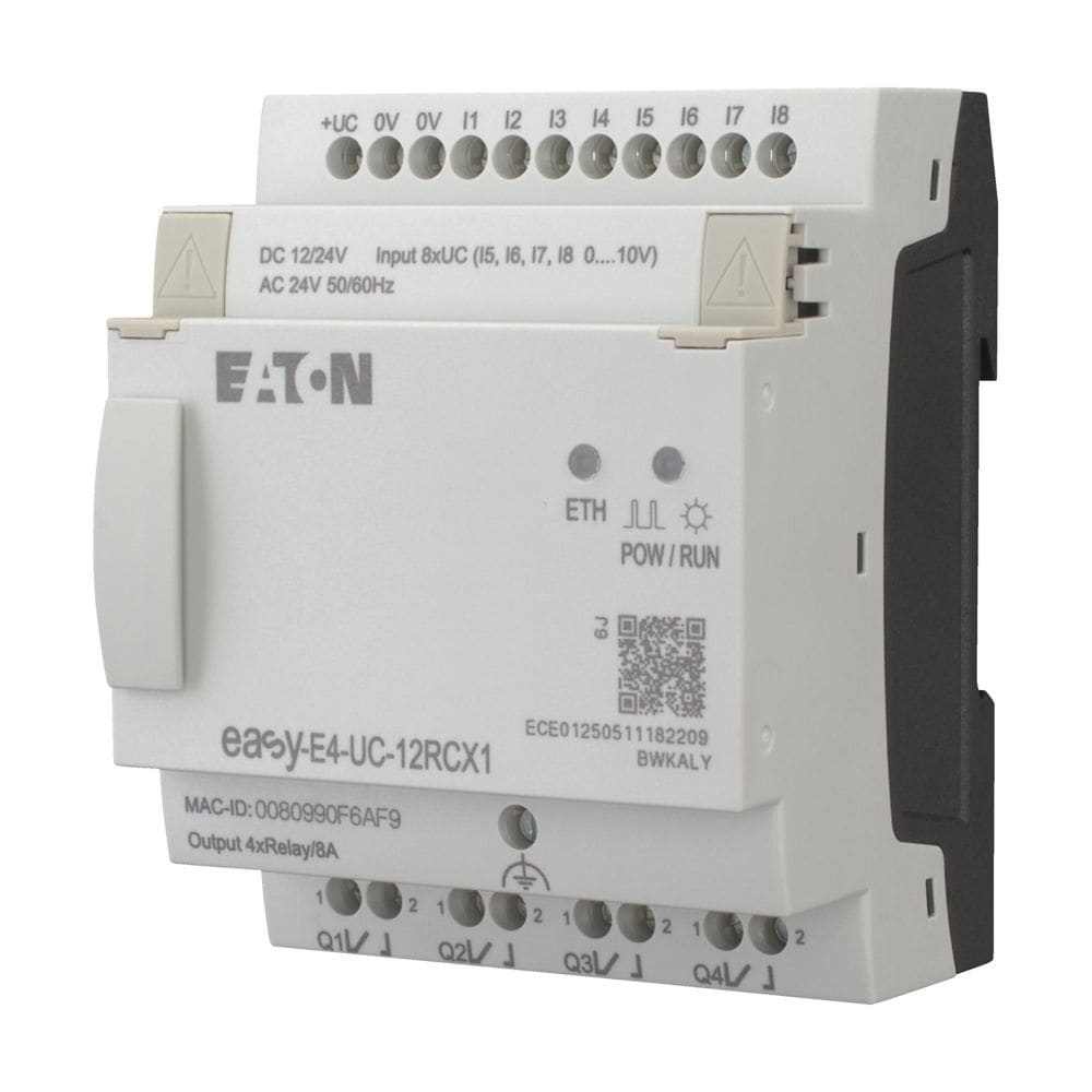 EATON EAO197212 EASY-E4-UC-12RCX1 PLC 12-24VDC 24VAC 8I