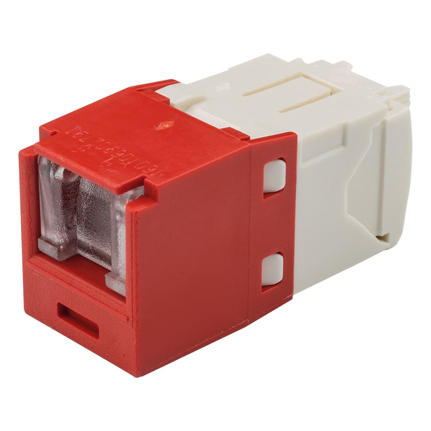PANDUIT - PANCJH688TGRD SPRING SHUTTERED JACK,CAT6,RD,EA