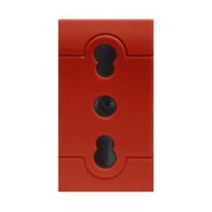 SCAME PARRE SPA SCA101.6403.R PRESA 2P+T 16A 250V BIVAL.(P11/P17)ROSSA
