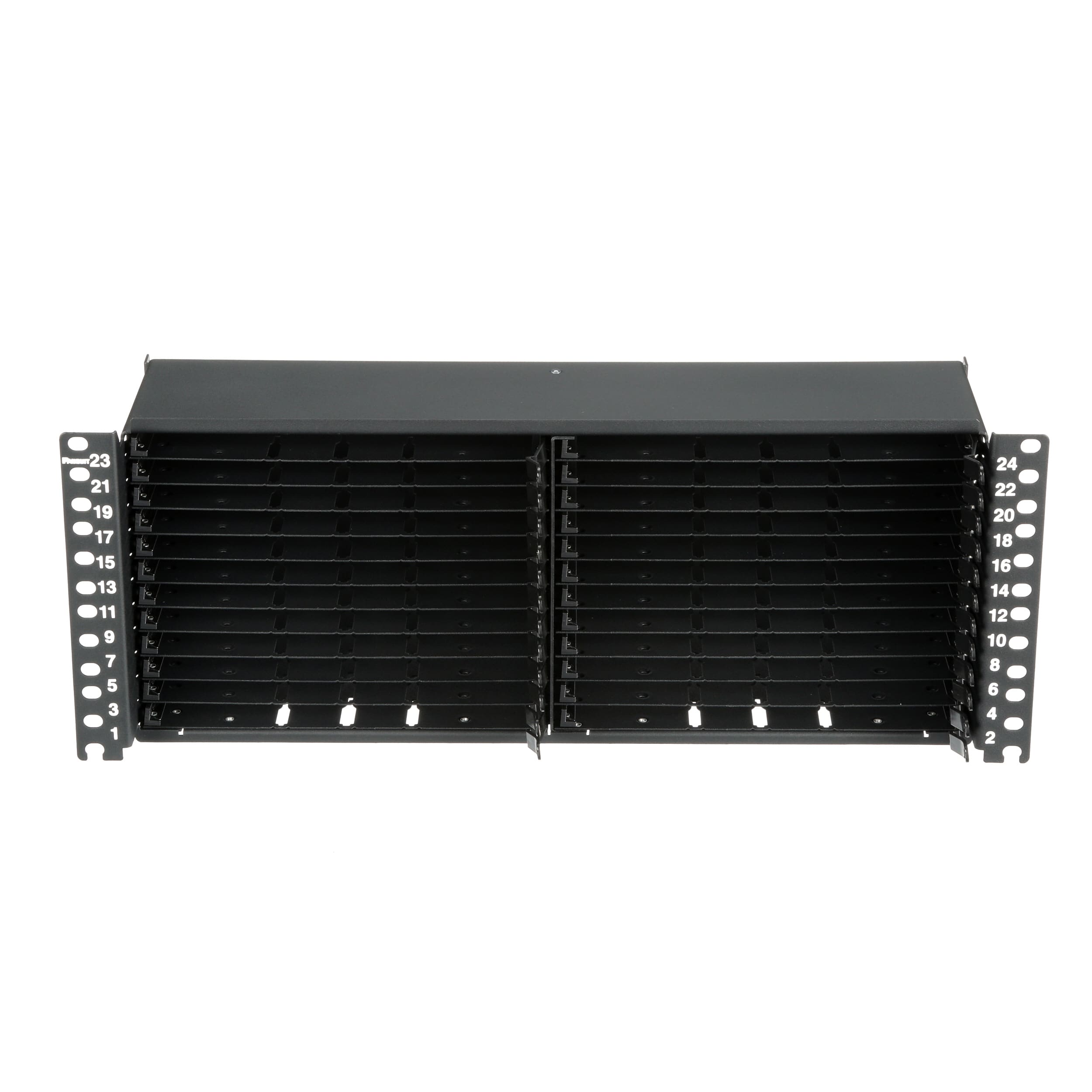 PANDUIT - PANFLEX4UPN12 Flex Panel,STL,4RU,12Port,BLK,EA
