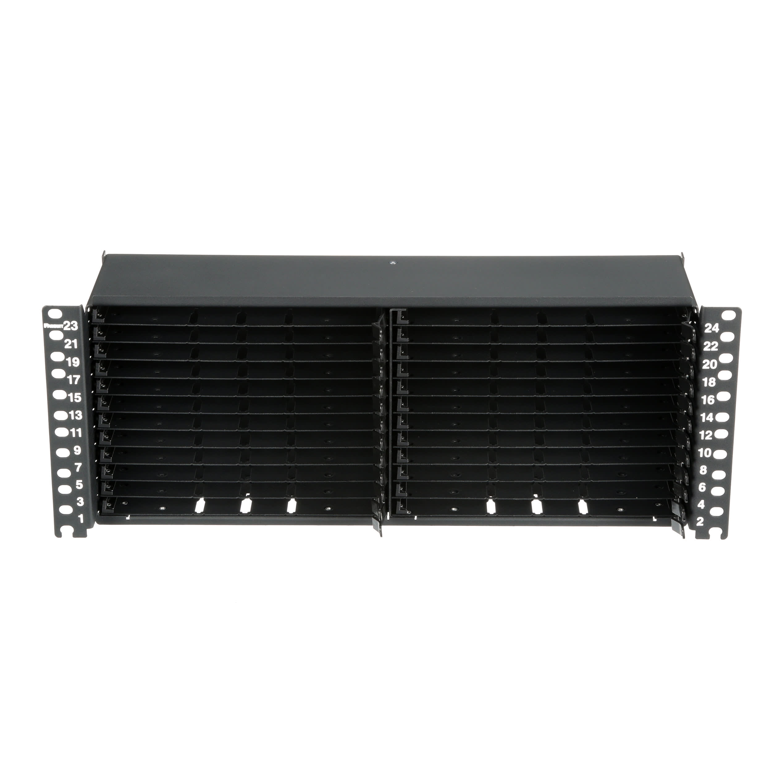 PANDUIT - PANFLEX4UPN12 Flex Panel,STL,4RU,12Port,BLK,EA