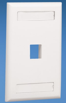 PANDUIT - PANNK1FWHY NK,1PT,SG,FLUSHMNT.FACEPLATE,W/L,WH,EA