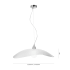 ROSSINI - RSS1073-40-B SOSPENSIONE CROMO/VETRO SERIGRAFATO E27