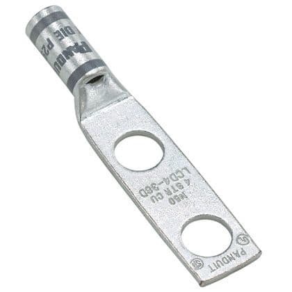 PANDUIT - PANLCD4-14A-L CU LUG,4-3AWGSTR,2SOL,1/4INSTUD,PK50