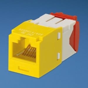 PANDUIT - PANCJ5E88TGYL MODULE,CAT5E,UTP,8P8W,TGSTYLE,YL,EA