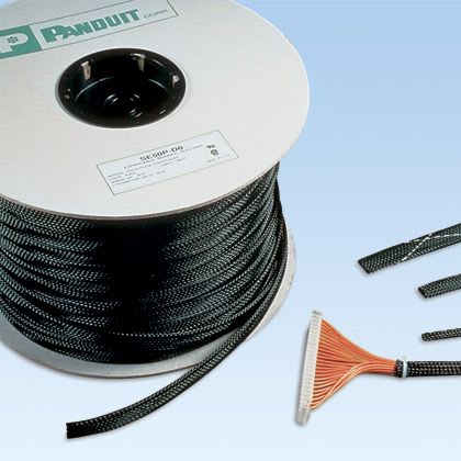 PANDUIT - PANSE75P-DR0 BRAIDED SLEEVE, .75 X500 ,BLK,EA